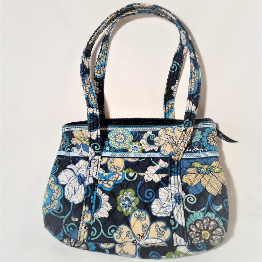 Vera Bradley small tote in Mod Floral Blue EUC